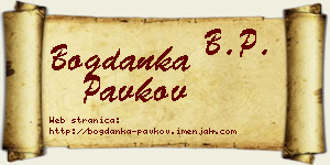 Bogdanka Pavkov vizit kartica
